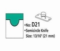 Rondhoekmes D21 duimgreep van 21 mm voor rondhoeker