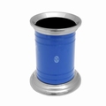 EL Casco M654 BL luxe pennenkoker Blauw / Chroom
